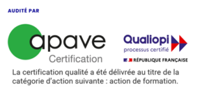 Logo Qualiopi Apave Certification avec descriptif